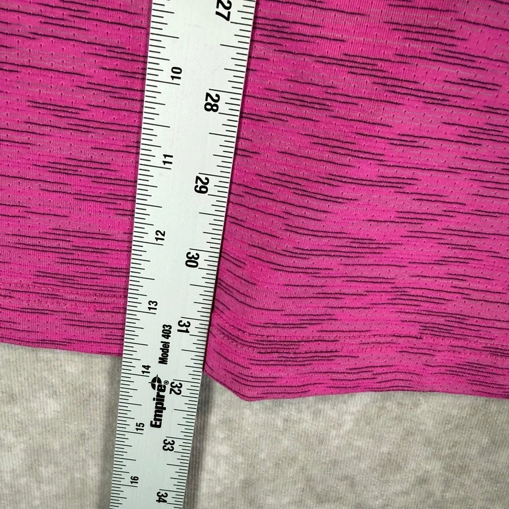 Adidas Polo Shirt Men XL Pink Space Dye Performance Pebble Beach Stretch Wick